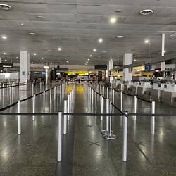 Digital Photograph - Departures Hall, Melbourne Airport, Tullamarine, 6 May 2020