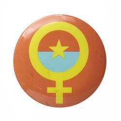 Badge - National Liberation Front and Female Symbol, 1969-1975