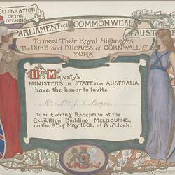 Invitation - Reception for Duke & Duchess of Cornwall,1901