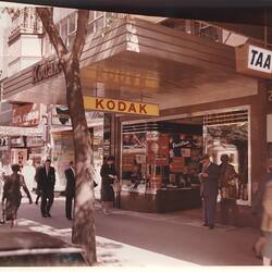 Footpath in front of Kodak shop.