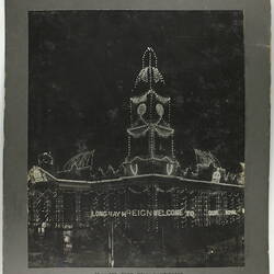 Photograph - Federation Celebrations, 'The Town Hall, Illuminated', Melbourne, May1901