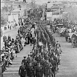 Negative - Anzac Day March, Hobart, Tasmania, 1921