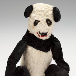 Toy Panda - Ada Perry, Black & White Plush, circa 1930s-1960s