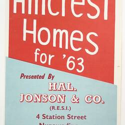 Brochure - Hillcrest Homes for '63