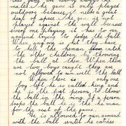 Document - Raymond Firth, to Dorothy Howard, Description of Chasing Game 'Kingy', 24 Mar 1955