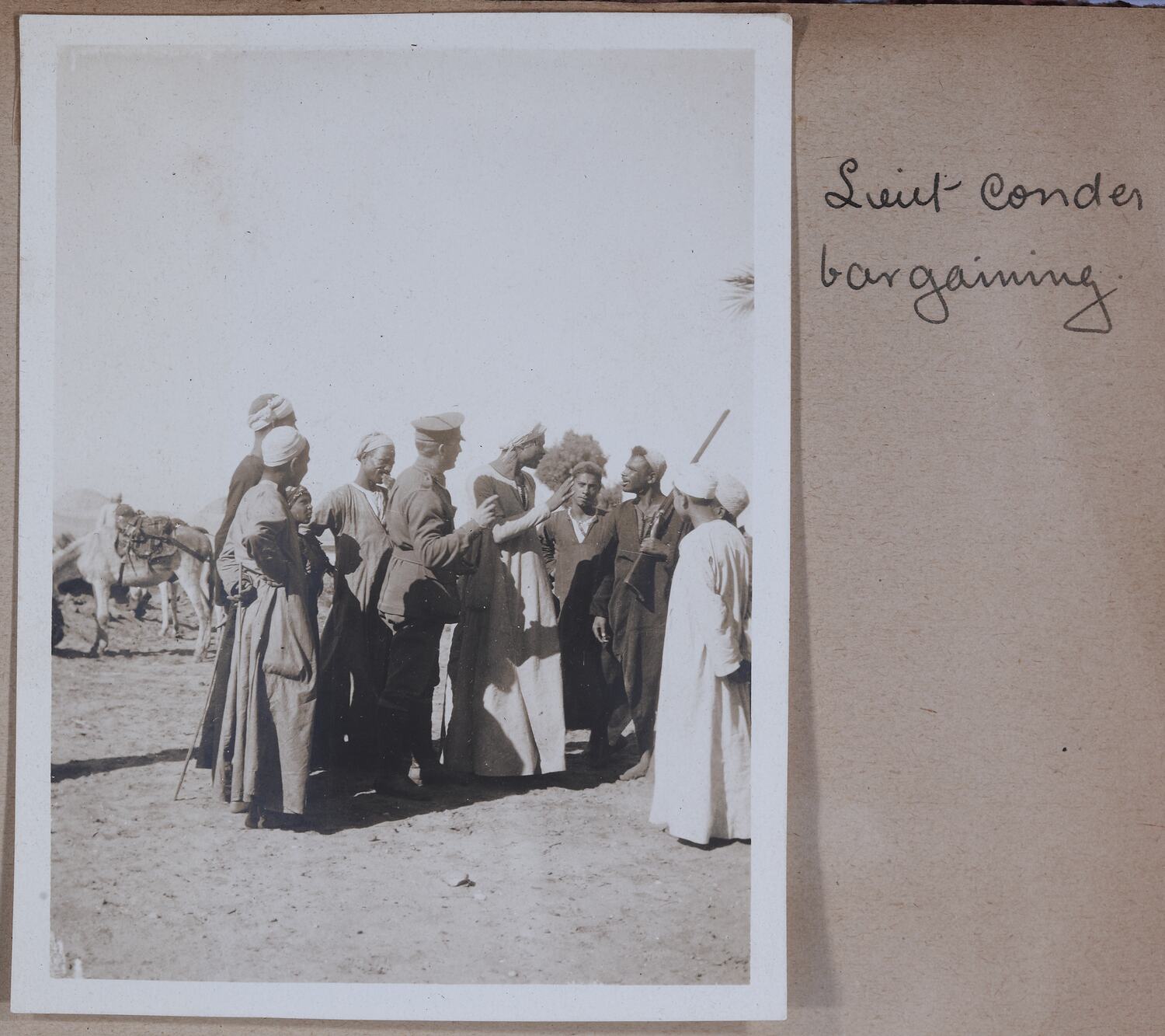 Photograph Lieut Conder Bargaining Egypt Captain Edward Albert