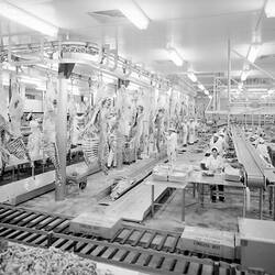 Negative - Workers in a Meat Processing Plant, 1974