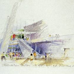 Architectural Drawing - Upper Level & Children's Museum, Melbourne Museum, Barrie Marshall, 1994
