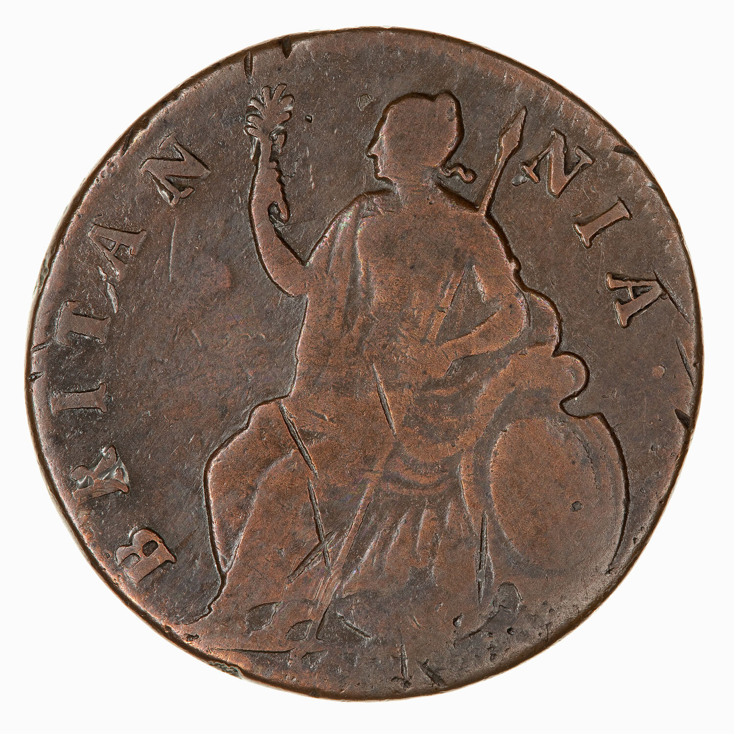 Coin Halfpenny William Mary Great Britain 1694