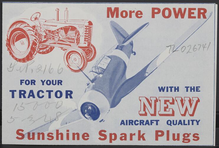 Publicity Brochure - H.V. McKay Massey Harris, Spark Plugs, 1948