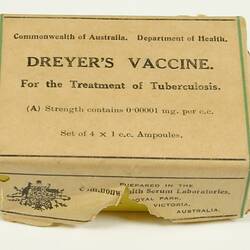 Vaccine Ampoules - Dreyer's Tuberculosis Treatment, 1924