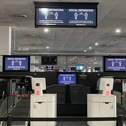 Digital Photograph - Empty Check-in Desks, Melbourne Airport, Tullamarine, 6 May 2020