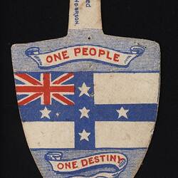 Badge - One People One Destiny One Flag, Turner & Henderson, NSW, 1899