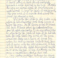 Document - Brian Rule, to Dorothy Howard, Description of Chasing Game 'Kingie', 25 Mar 1955