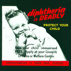 Glass Advertising Slide - 'Diphtheria is Deadly', United Kingdom, 1930s-1940s