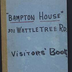 Visitor's Book - Bampton House, Malvern East, Victoria, Jun 1960