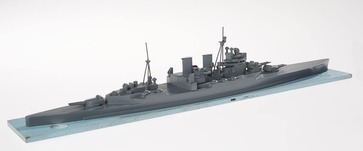 Grey model ship.