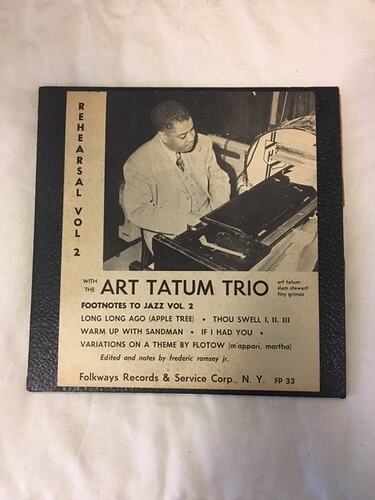 Disc Recording - Art Tatum Trio, Rehearsal Vol. 2, New York, USA, 1952