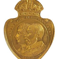 Medal - Coronation of King Edward VII & Queen Alexandra Commemorative, Specimen, Lithgow, New South Wales, Australia, 1902