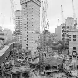 Negative - Collins Place ANZ Tower Under Construction, Collins Street, Melbourne, 1974