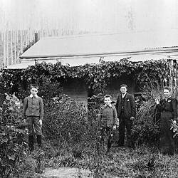 Negative - Walter Benn & Family at Home, Mirboo South, Victoria, 1904