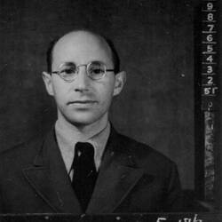 Digital Photograph - Giuseppe Gonzales Internment Portrait, Front With Glasses, 1940