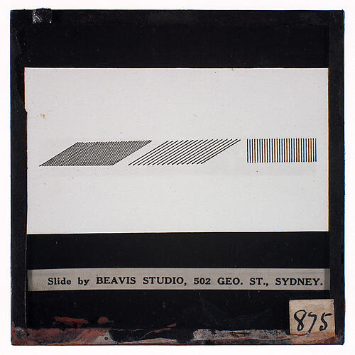 Lantern Slide - Universal Opportunity League, Three Line Drawings