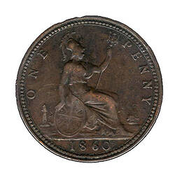 [NU 1245] Penny, Great Britain, 1860 (AD) (COINS) (Reverse)