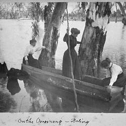 Photograph - 'On the Ooronong, Baling', by A.J. Campbell, Ooronong Creek, Moulamein, New South Wales, circa 1900