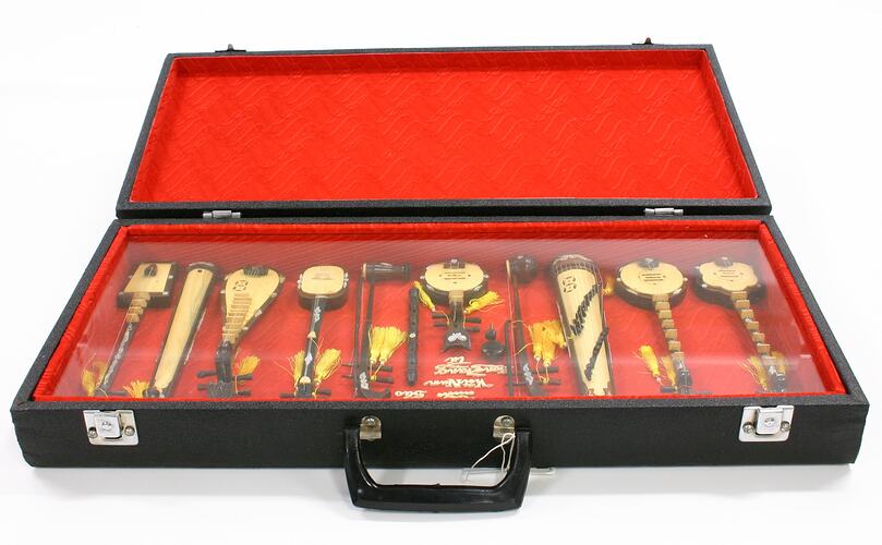 Box of Miniature Vietnamese Musical Instruments