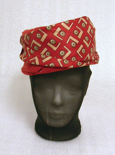 Hat - Red Crepe