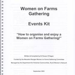 Events Kit - Women on Farms Gathering, Horsham, 2004