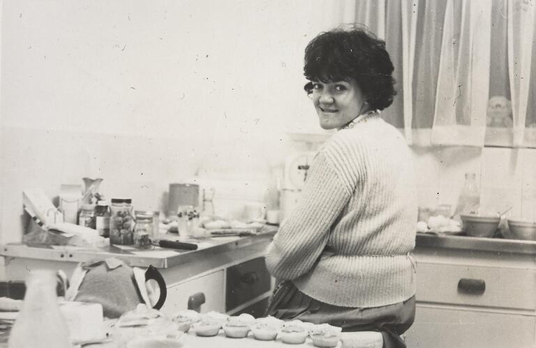 Digital Photograph - Woman Making Mince Pies, Highett, 1962