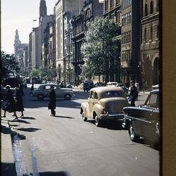 Digital Photograph - View of Collins Street, West of Elizabeth Street, Melbourne, 1960