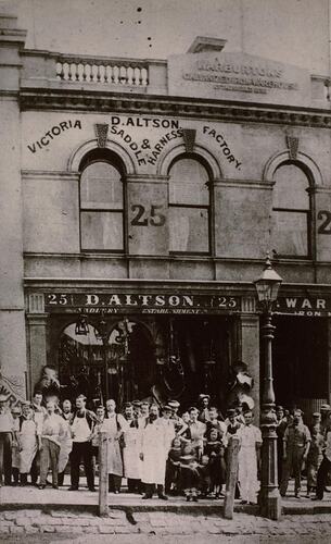 Digital Photograph - Owner, Family & Staff of D Altson Victoria Saddle & Harness Factory, Melbourne, circa 1880