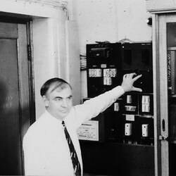 Photograph - CSIRAC Computer, Final Switch Off, Frank Hirst, November 1964
