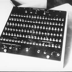 Photograph - CSIRAC Computer, Control Panel on Console, circa 1956
