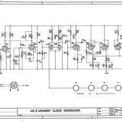 Schematic Diagram - CSIRAC Computer, 'Mk 2 Memory Clock Generator', C24765, 30 November 1955