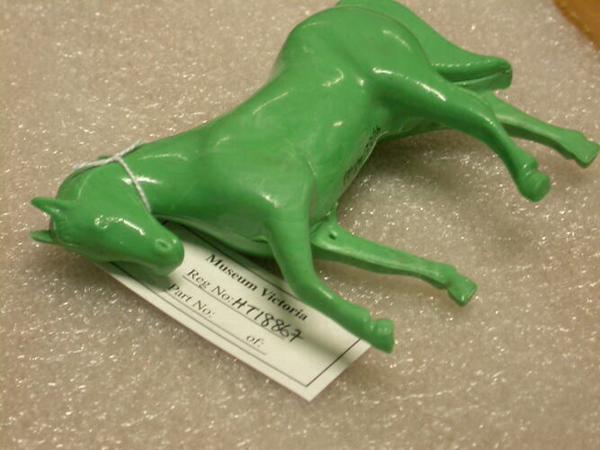 Toy horse - Green Plastic, circa 1950s
