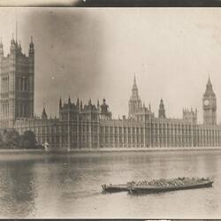 Photograph - Houses of Parliament & Big Ben, London, Tom Robinson Lydster, World War I, 1916-1919