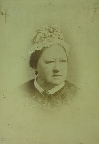 Photograph - Portrait of Woman Wearing Bonnet, Circa 1880