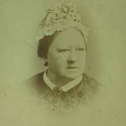 Photograph - Portrait of Woman Wearing Bonnet, circa 1880