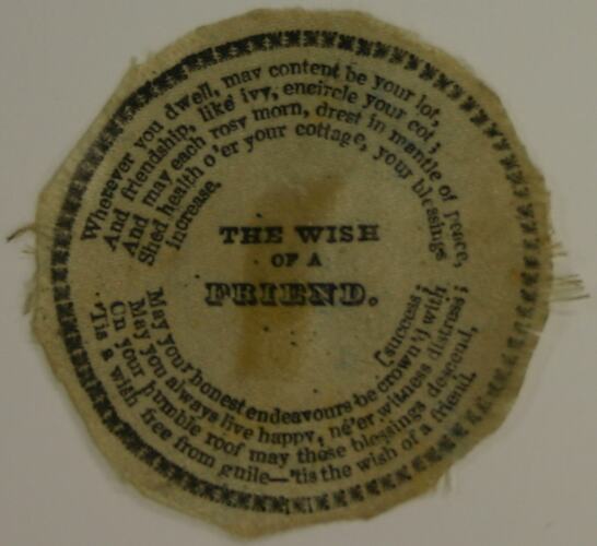 Watch Paper - 'The Wish of a Friend', 19th century