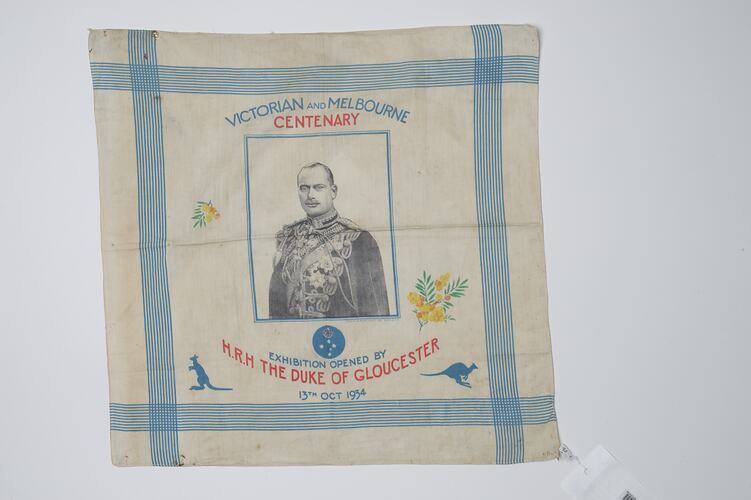 Handkerchief - Victorian & Melbourne Centenary Exhibition