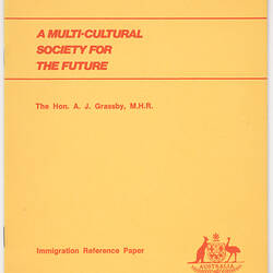 Booklet - A Multi-Cultural Society for the Future, 1973