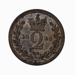 Coin - Twopence, George IV, Great Britain, 1822 (Reverse)