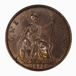 Coin - Penny, Queen Victoria, Great Britain, 1895 (Reverse)