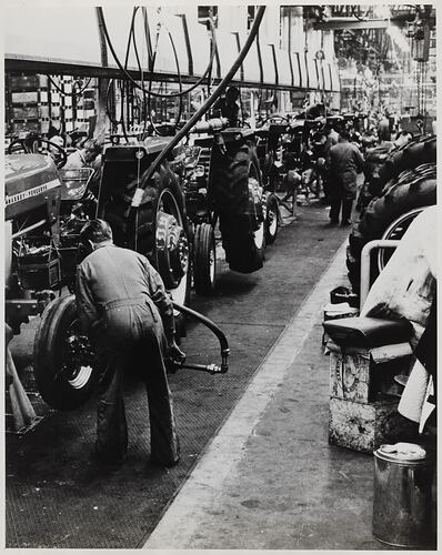 Photograph - Massey Ferguson, Workers on Production Line, Banner Lane, Coventry, England, circa 1961