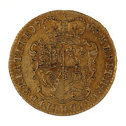Coin - Half-Guinea, George II, Great Britain, 1745 LIMA (Reverse)