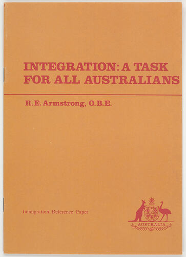 Booklet - Integration: A Task for all Australians, 1973